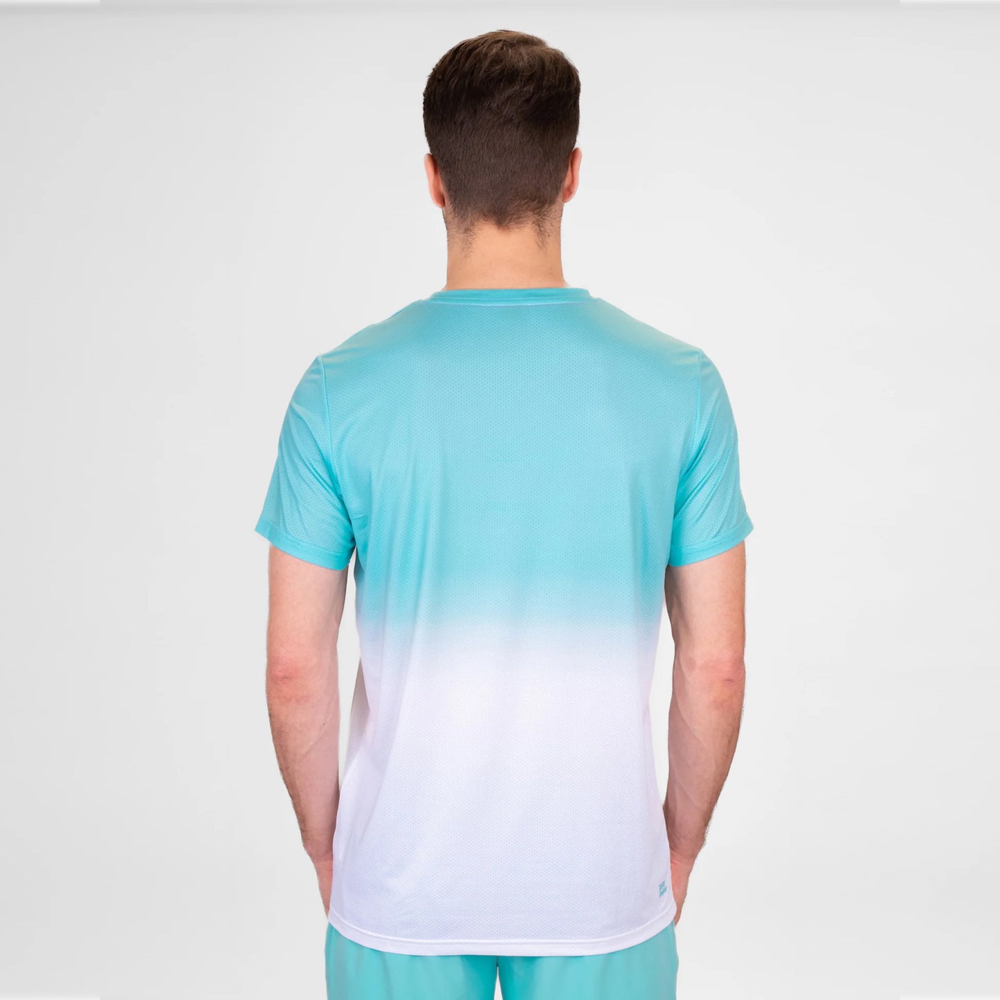 Crew Gradient Tee Aqua/White