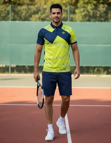 Idir Polo Lime/Dark Blue