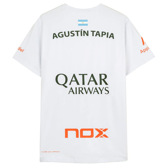 Agustín Tapia Sponsors AT10 White T-shirt