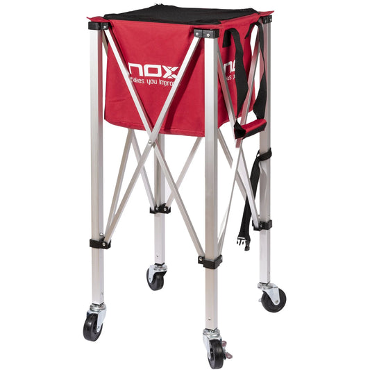 Folding basket with wheels for padel classes