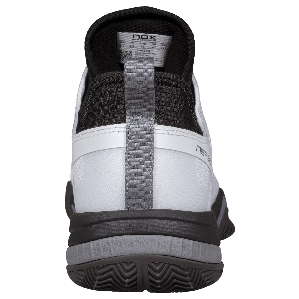 NERBO White/Raven Padel Shoes